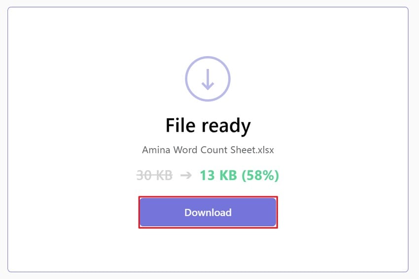 press the download button