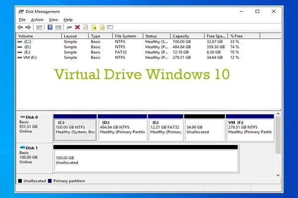 virtual drive in windows 10 