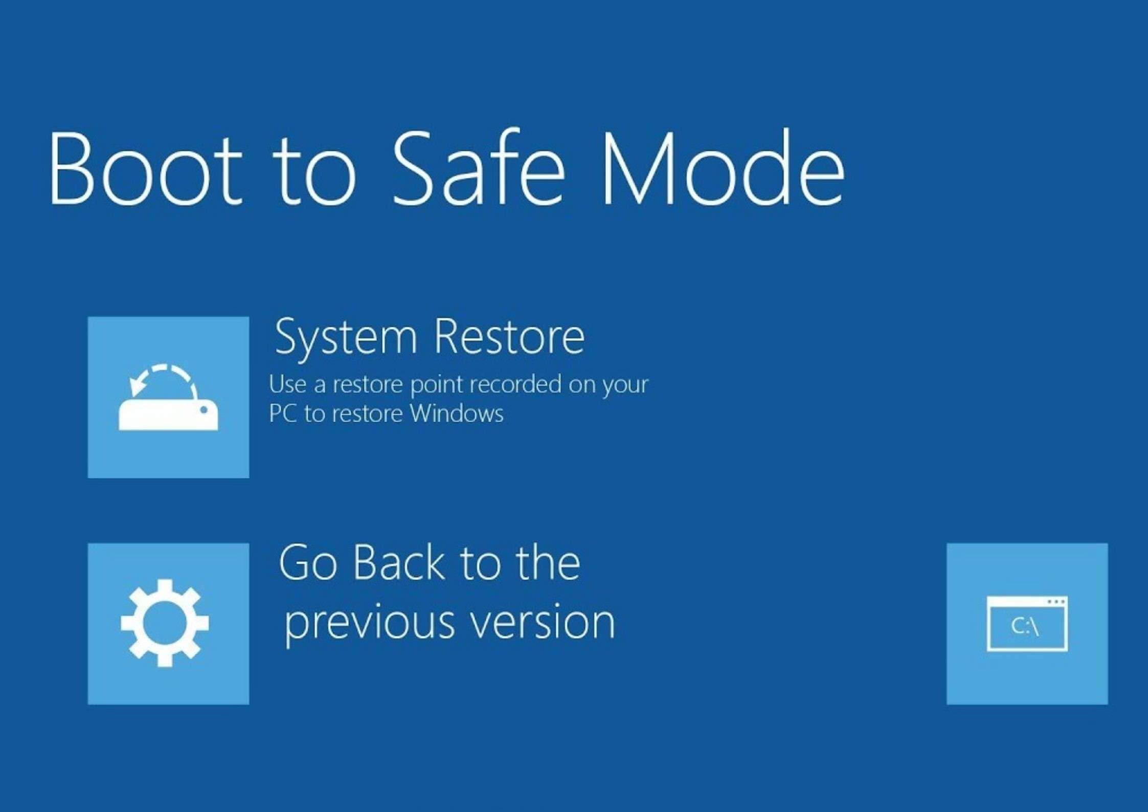 windows boot in safe mode 