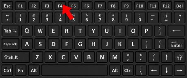 f4 key on a keyboard 