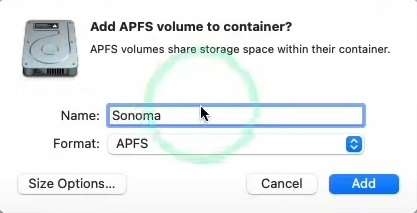 add a volume for macos sonoma