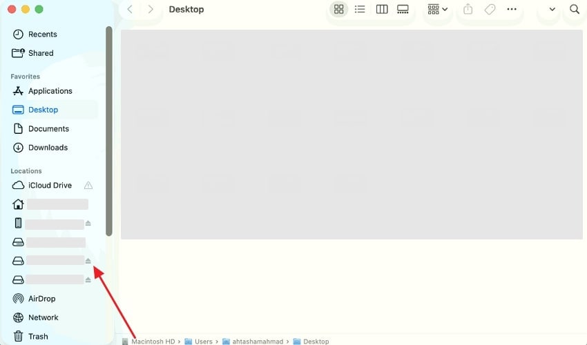 removing usb via finder