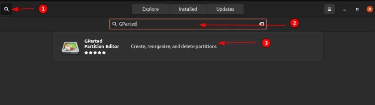 install gparted resize partition