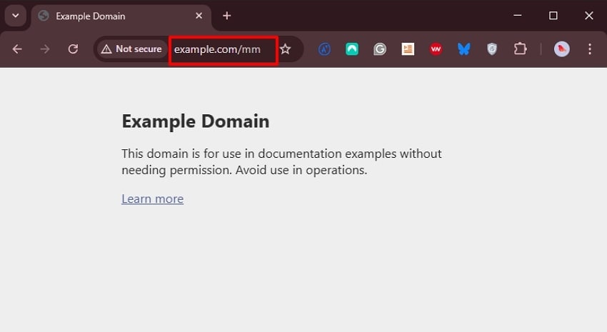 refresh page and check url
