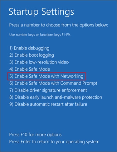 safe mode with networking 