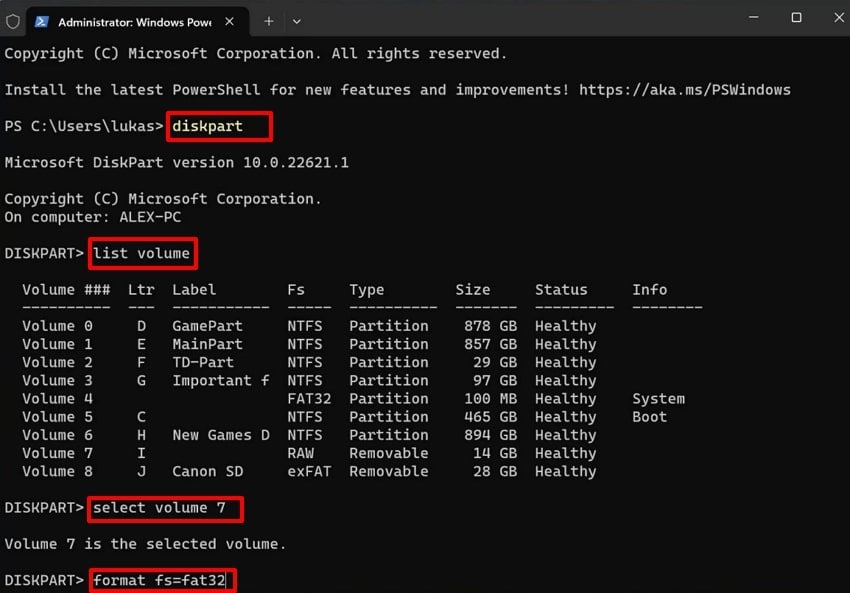 enter the command in terminal