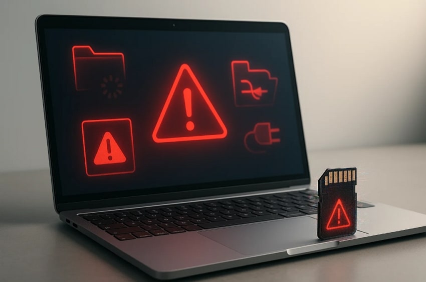 signs of corrupted sd card mac