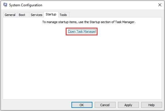 Öffnen Sie den Task-Manager mit Clean Boot