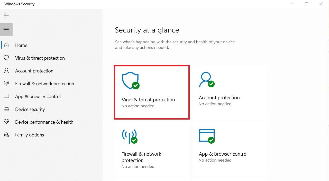 access virus and threat protection