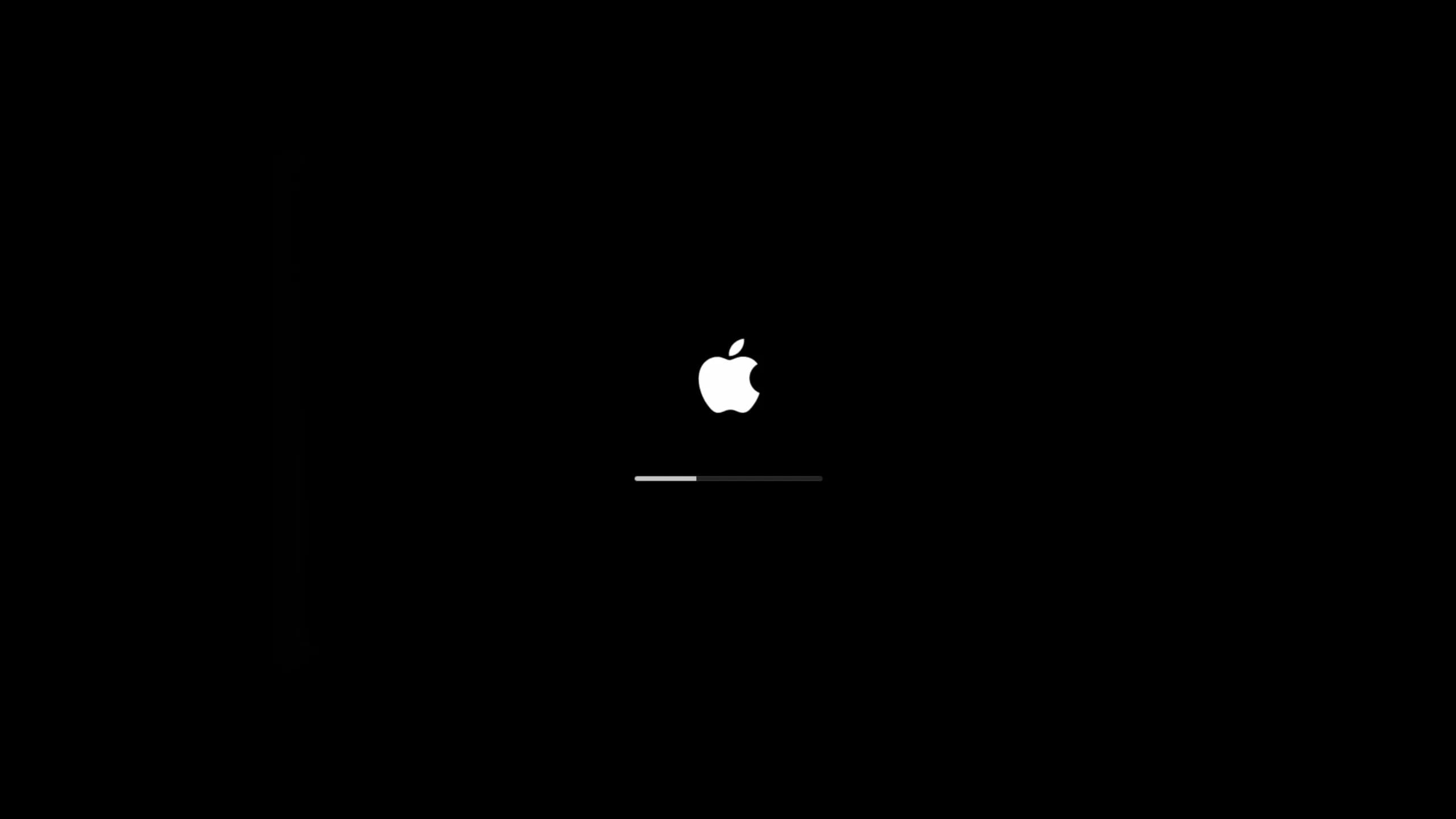 una pantalla de carga de mac