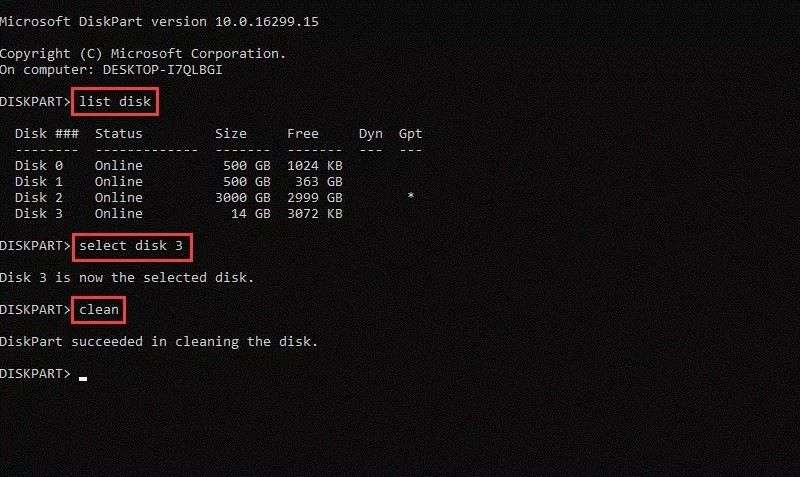 write clean and enter in the command prompt