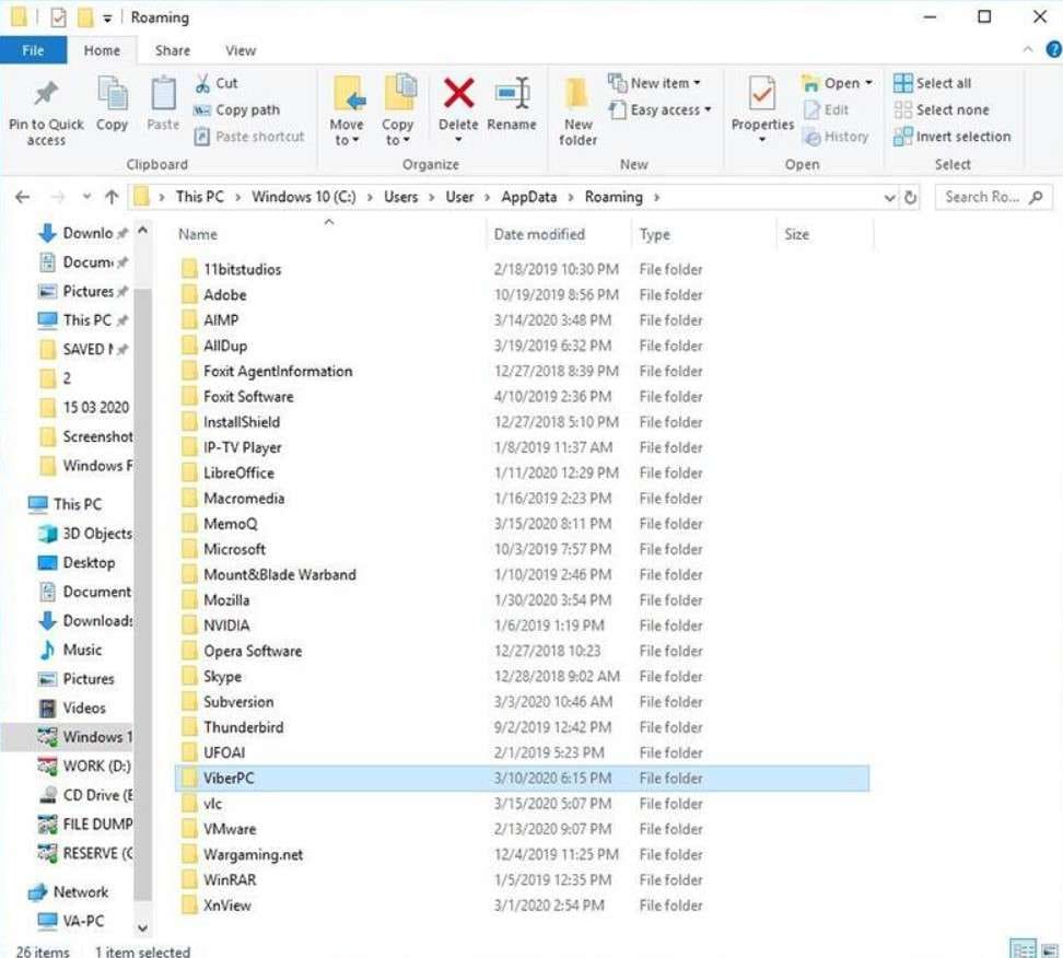 roaming folder in appdata