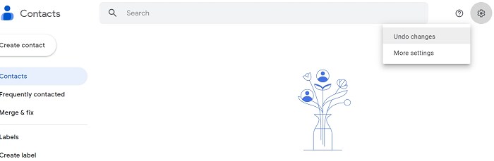google contacts app undo changes 