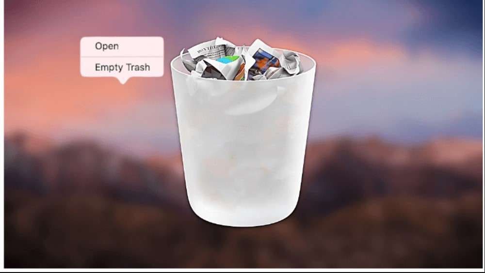 deleted mac folders in a trash bin