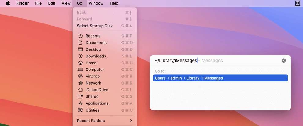 go to library messages 