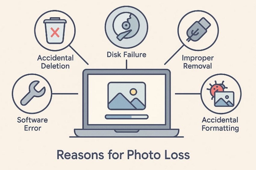 reasons photo loss in laptop