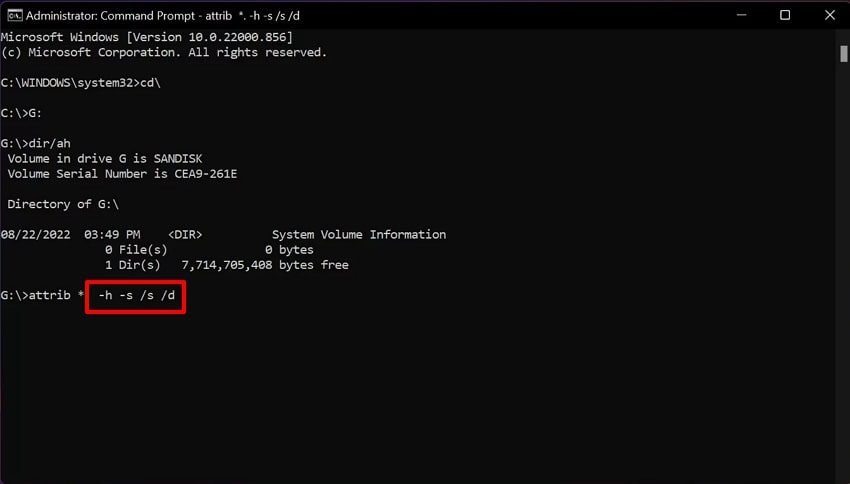 access the desired lost file