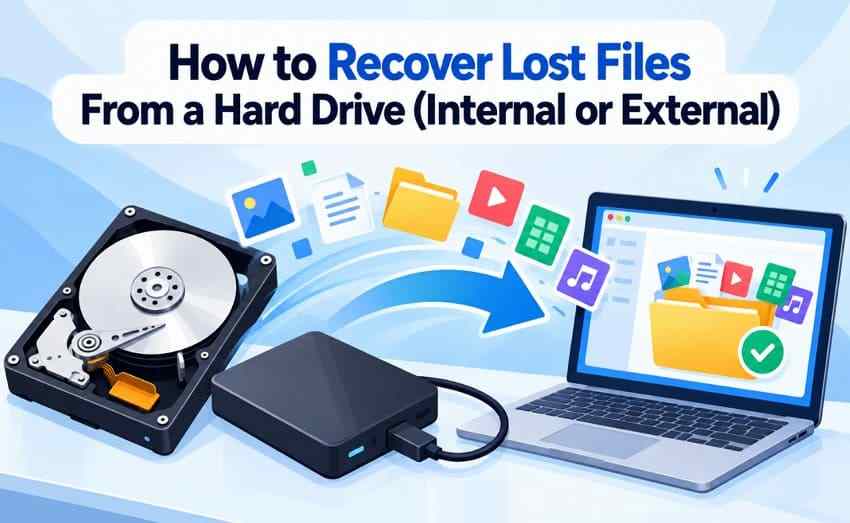 How to Recover Lost Files From a Hard Drive (Internal or External)