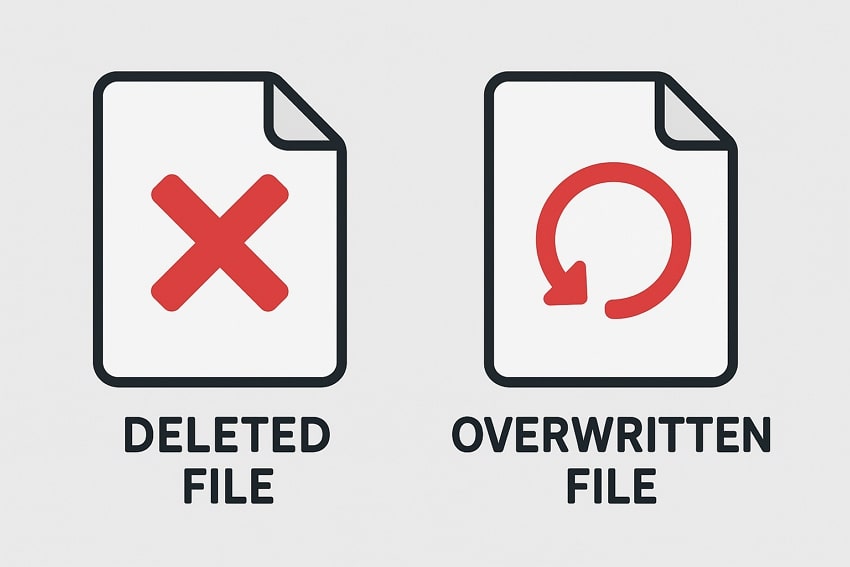 deleted files vs overwritten files
