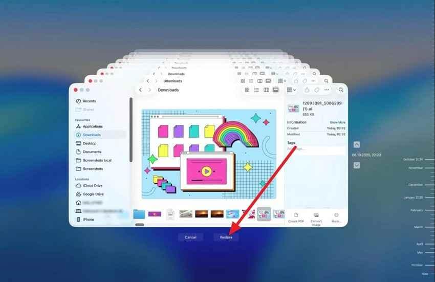 restore photos library on mac