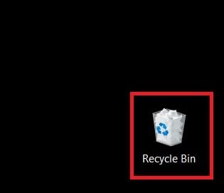 open the recycle bin