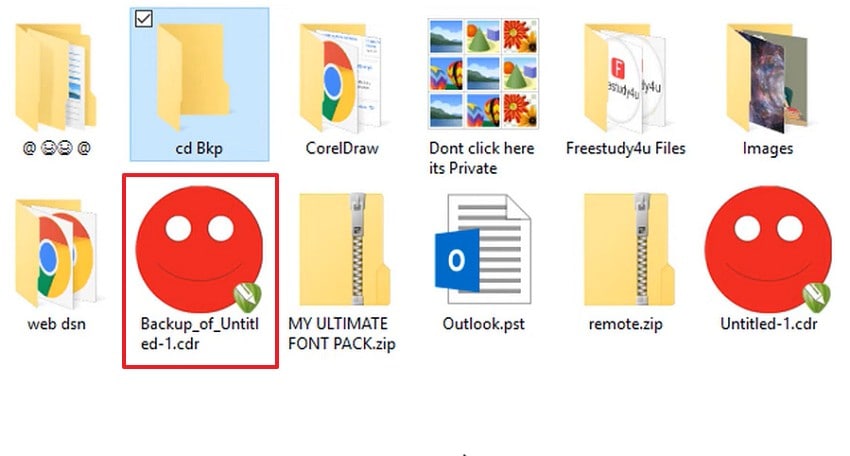 use the auto backup file