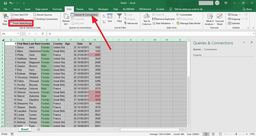 select queries and connections option