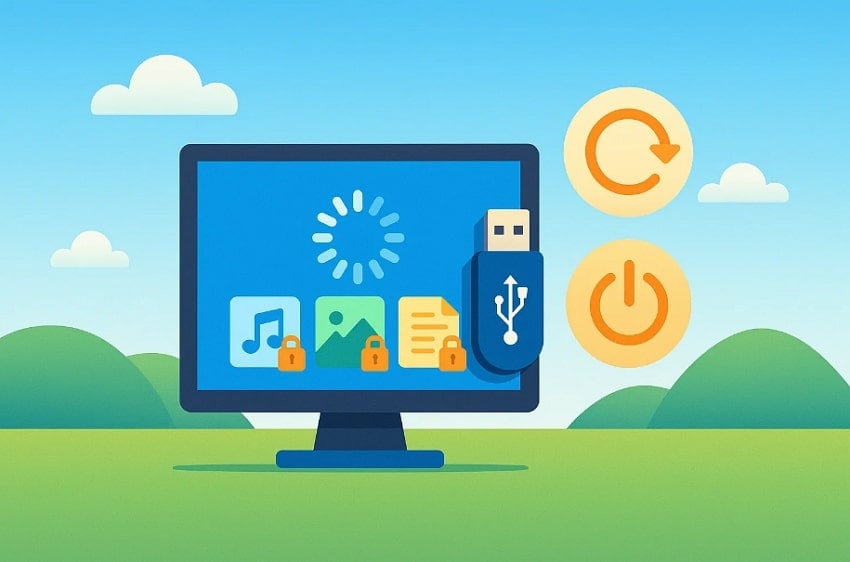 wait for this message to remove usb