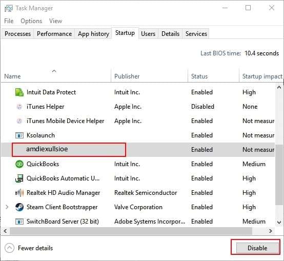 disable malicious programs using task manager
