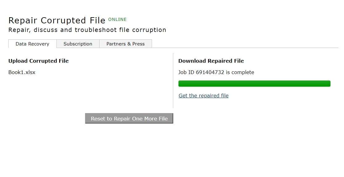 download repaired file 