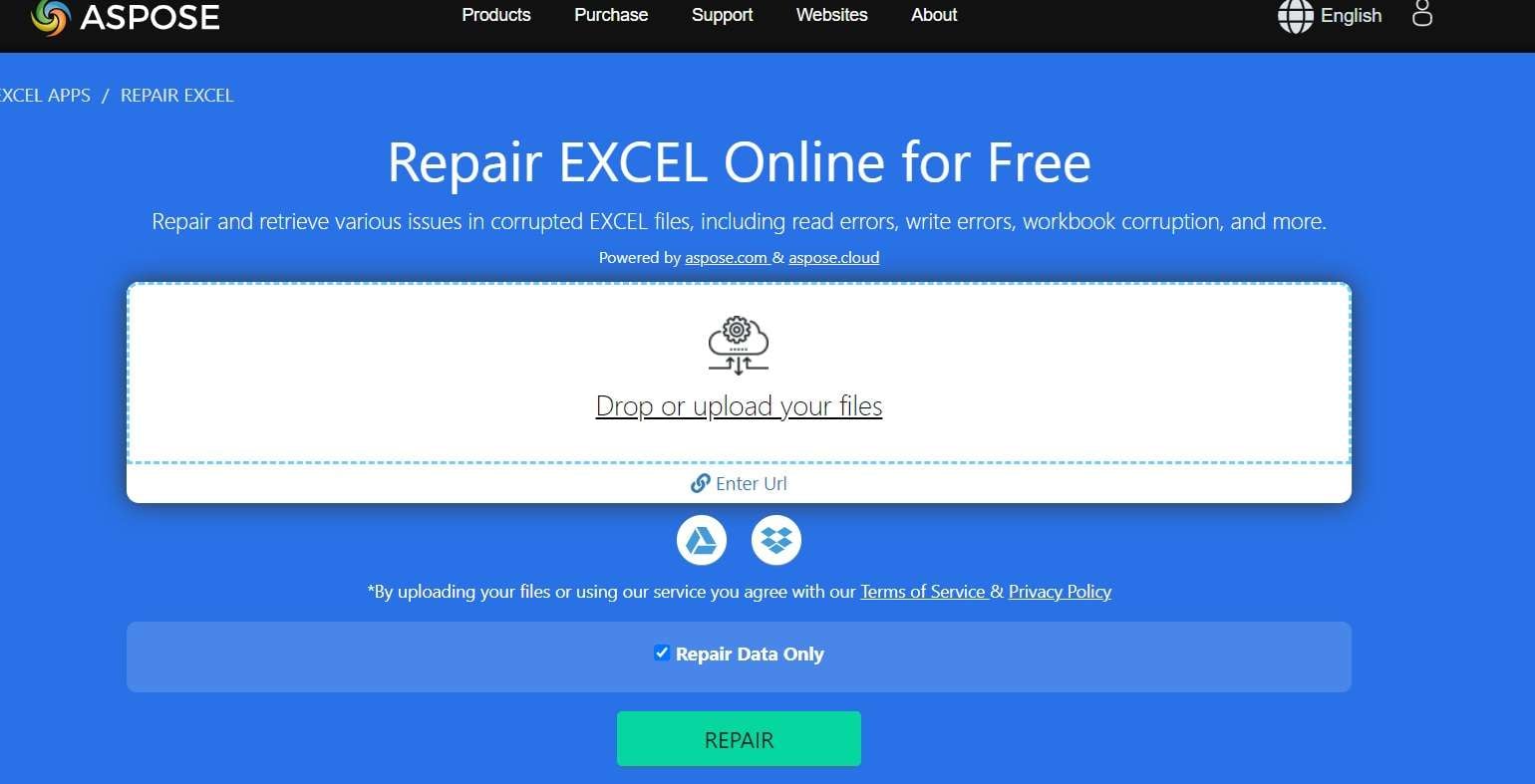 aspose repair excel online 