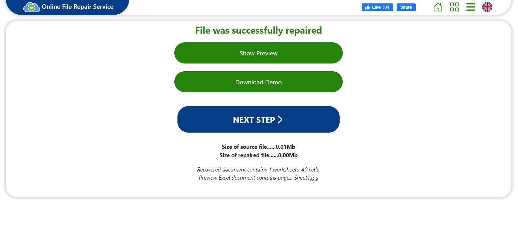 online file repair service excel 