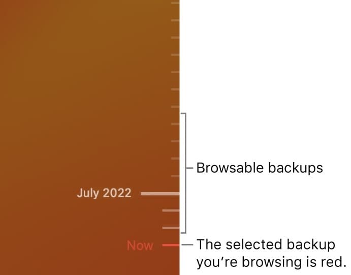 browse for time machine backups