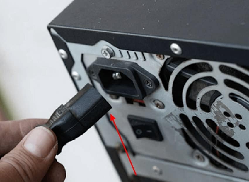 unplug all the cables