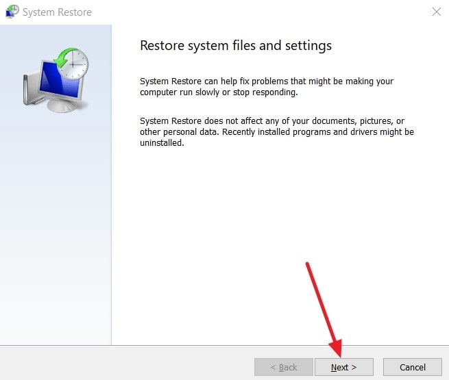restore your windows pc