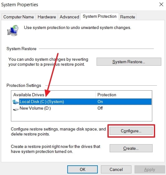 choose configure option