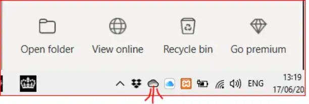 open the recycle bin of cloud storage