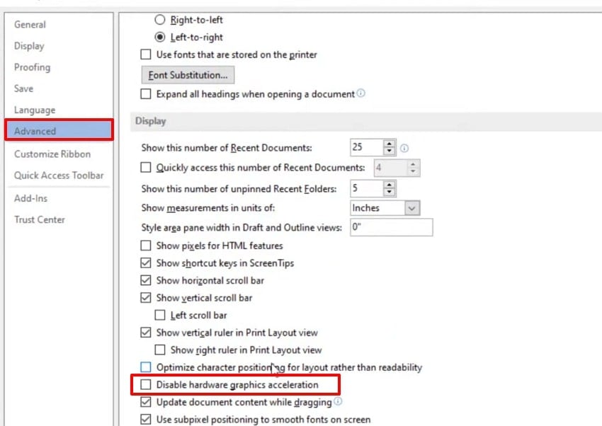 enable the disable hardware option