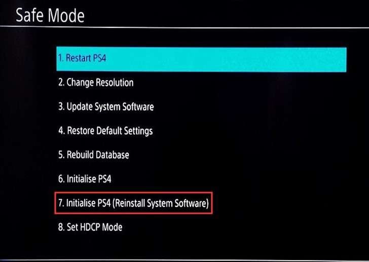 updating ps4 from a usb in safe mode