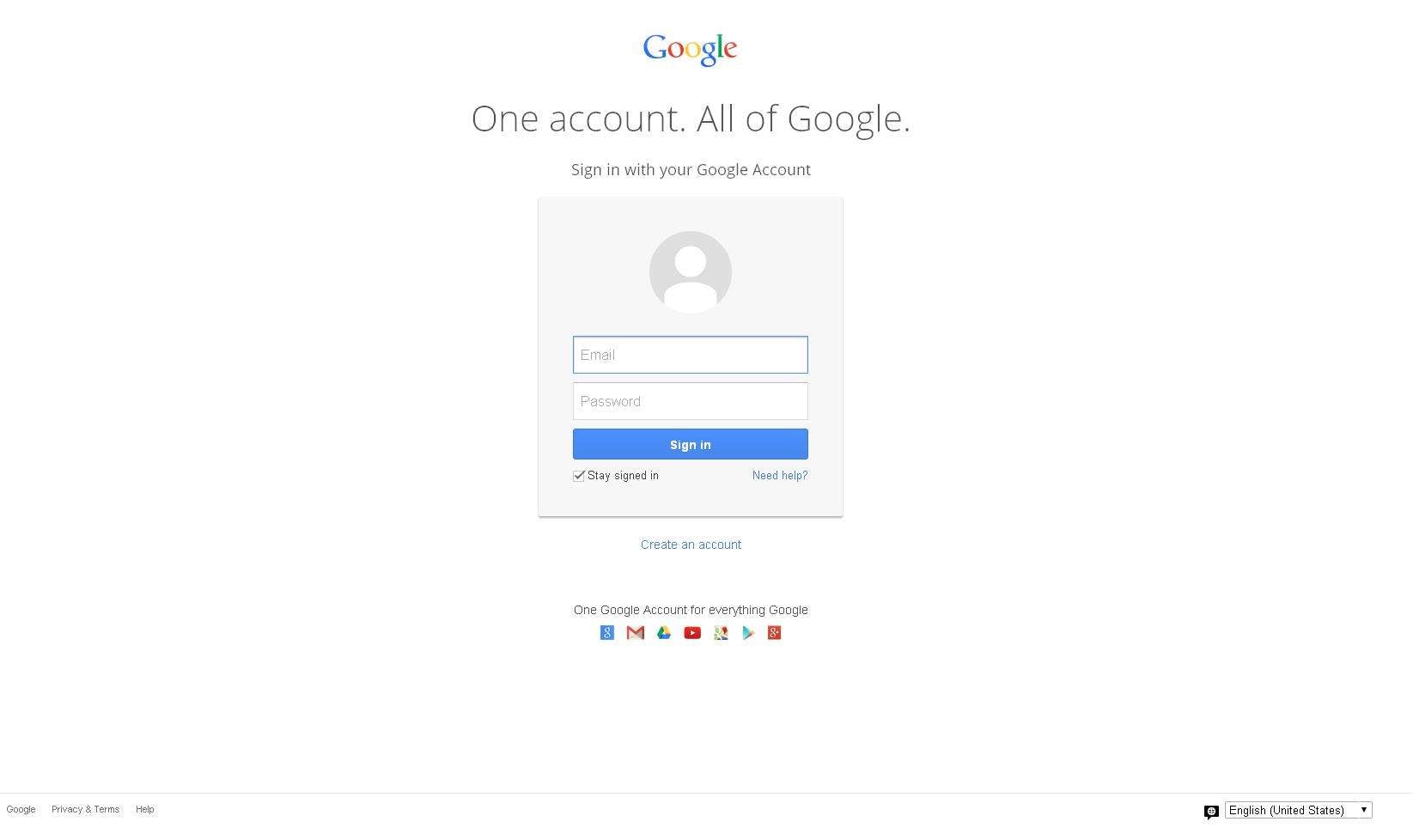 sign into your google account