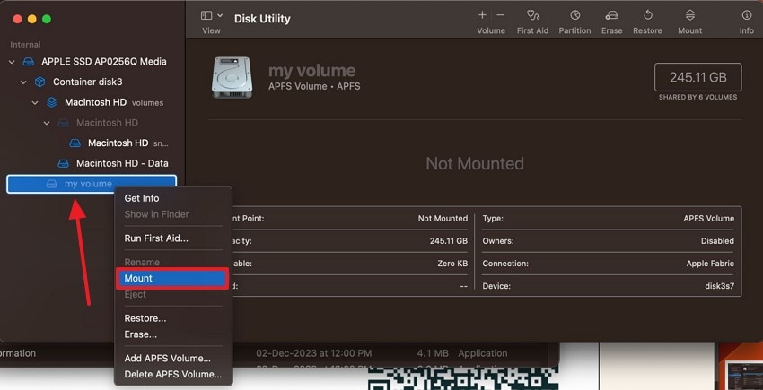 mount drives across mac device