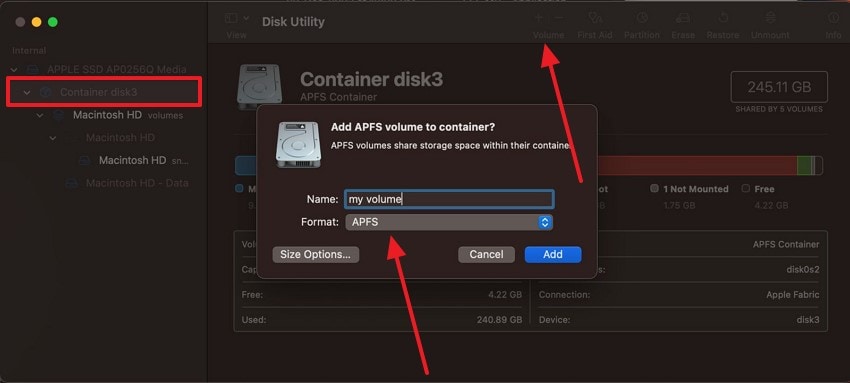 manage space between multiple volumes