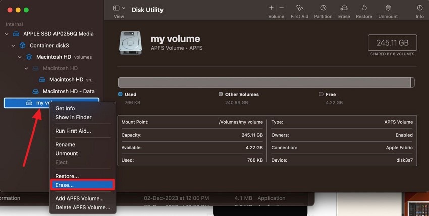 erase format drives disk utility mac