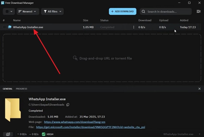 review the downloaded file in fdm