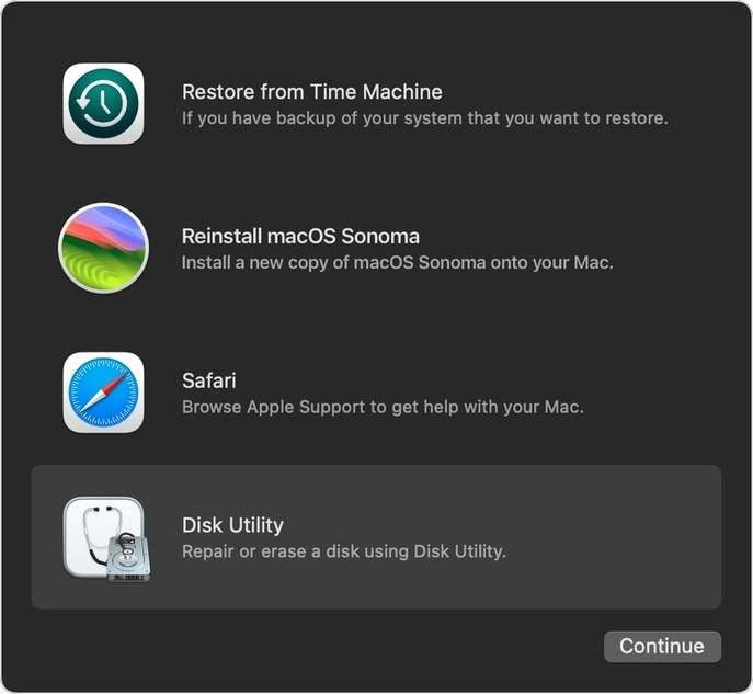 access disk utility