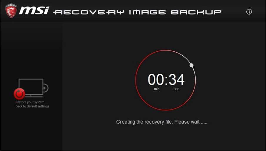 creating recovery file