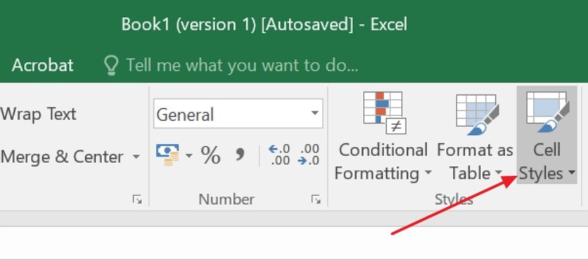 choose the cell styles option