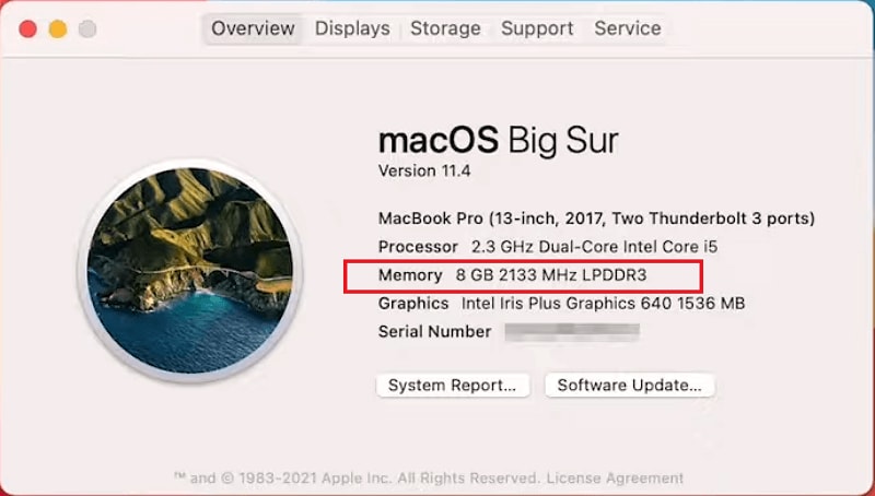 select about this mac