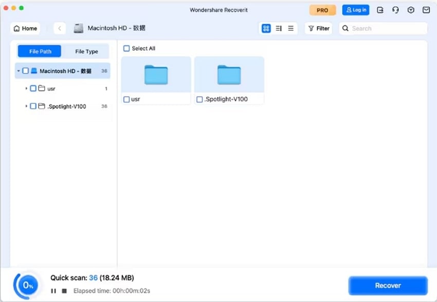 witness software scan identifying files 