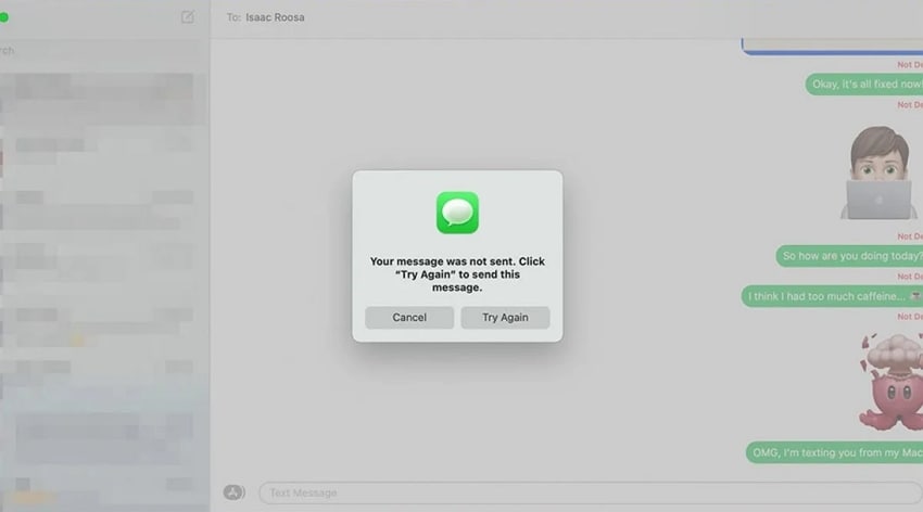 imessage not sending text error